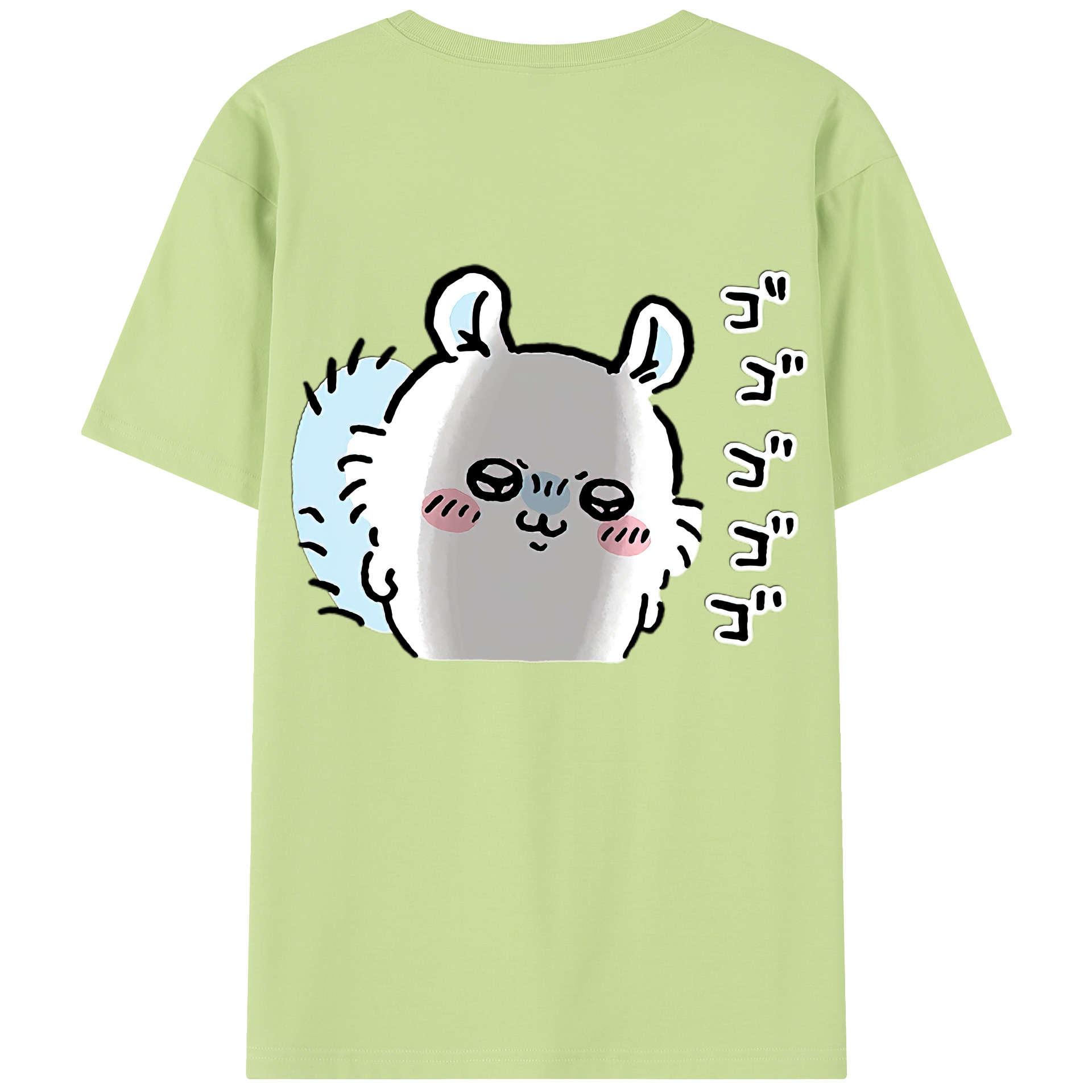 （画像用） ちいかわ モモンガ Chii-kawa Momonga 綿100％半袖Tシャツ（背面プリント）